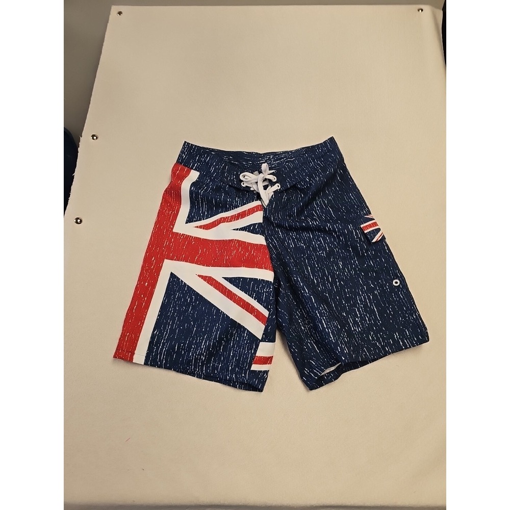 mens swim Calhoun Sportswear Men's S Britain Board Shorts all over print y2k
